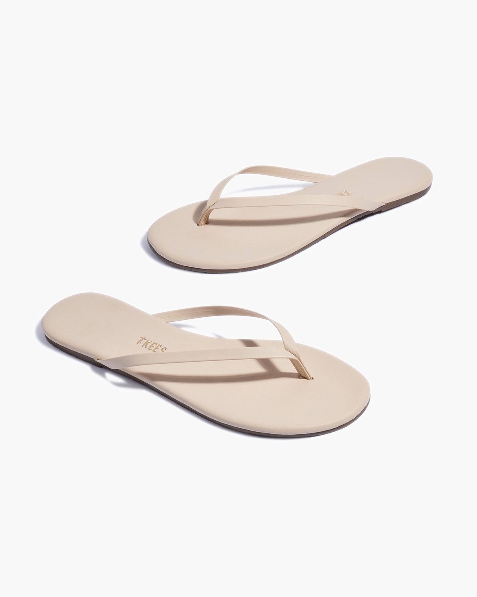 Beige Women's TKEES Lily Nudes Flip Flops | YEGOQZ217