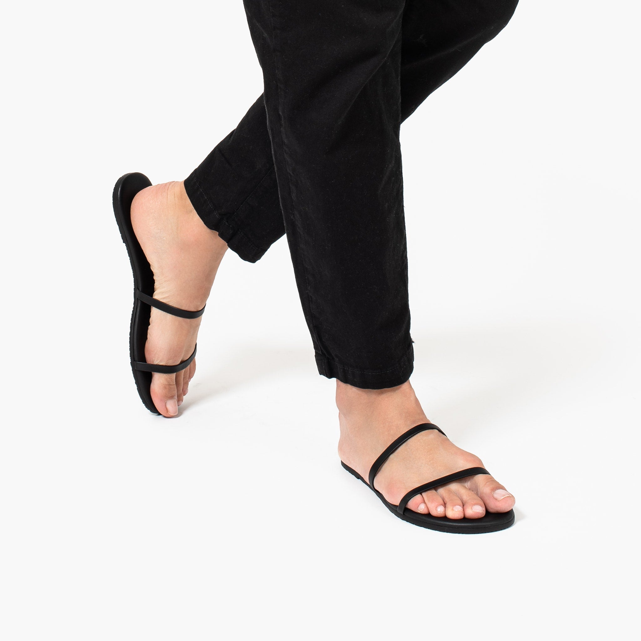 Black Women's TKEES Gemma Sandals | PFTEJG853