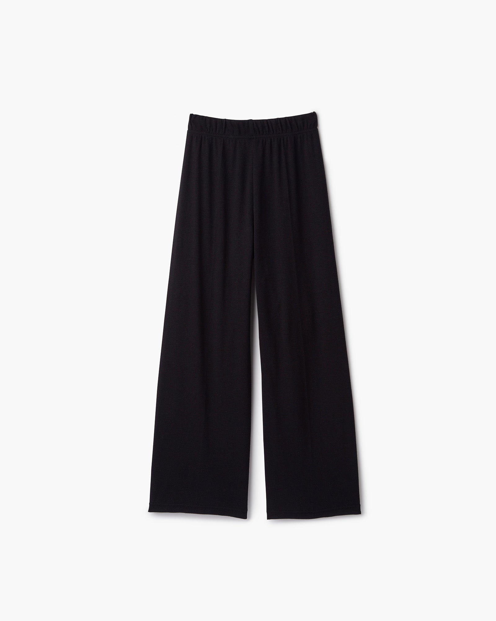 Black Women\'s TKEES Light Rib Culotte Pants | LJTSMR518