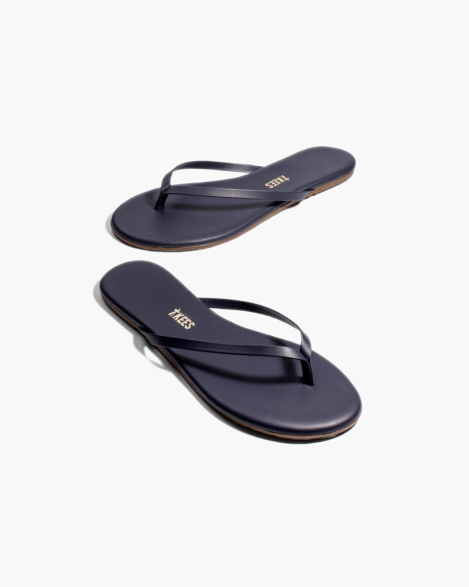 Black Women's TKEES Lily Liners Flip Flops | JOCTBM047