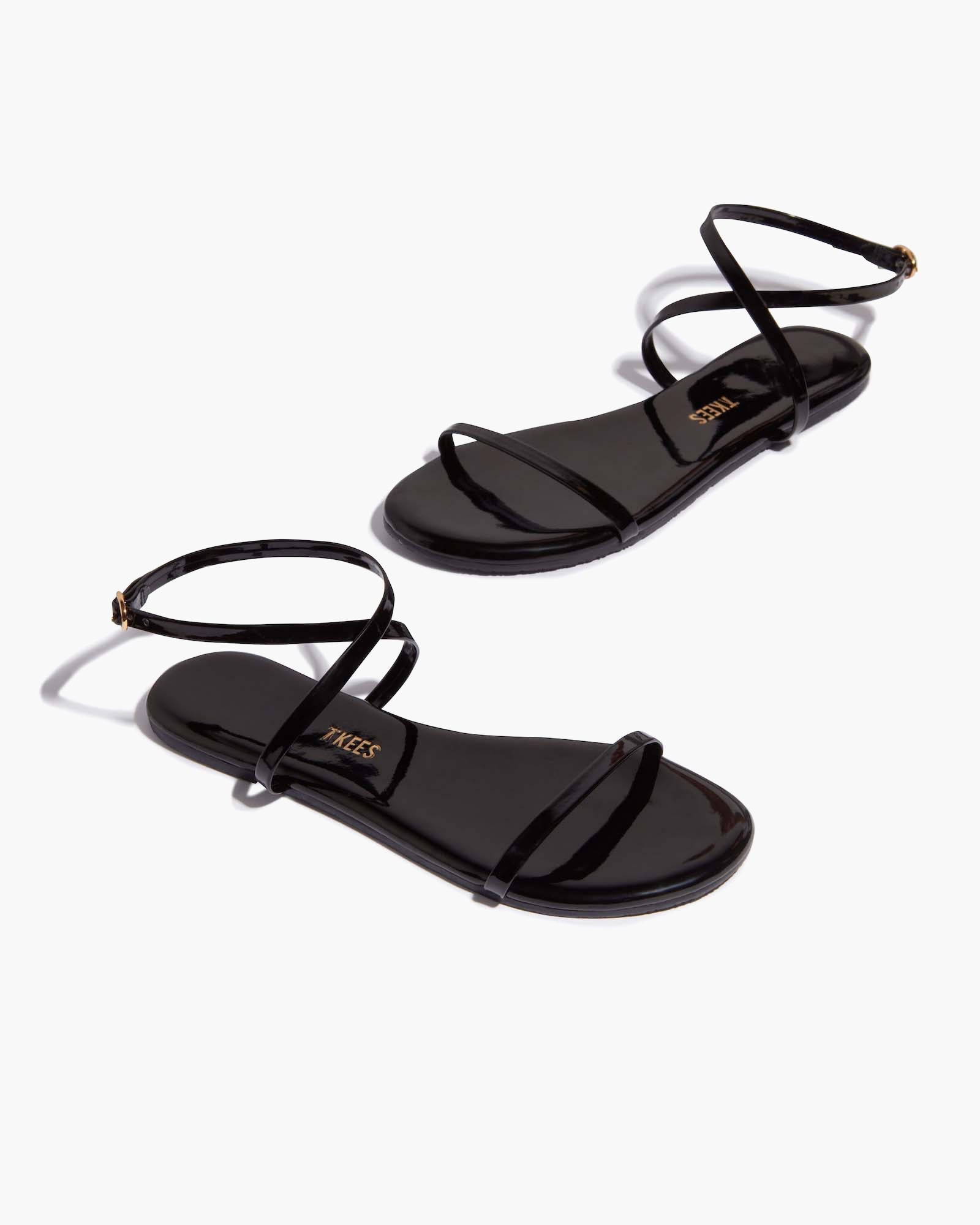 Black Women's TKEES MJ Glosses Sandals | AIWXKT839