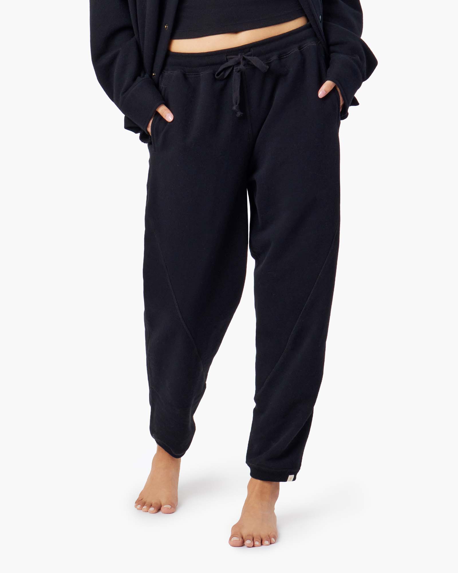 Black Women's TKEES Panelled Jogger | EGVRCY248