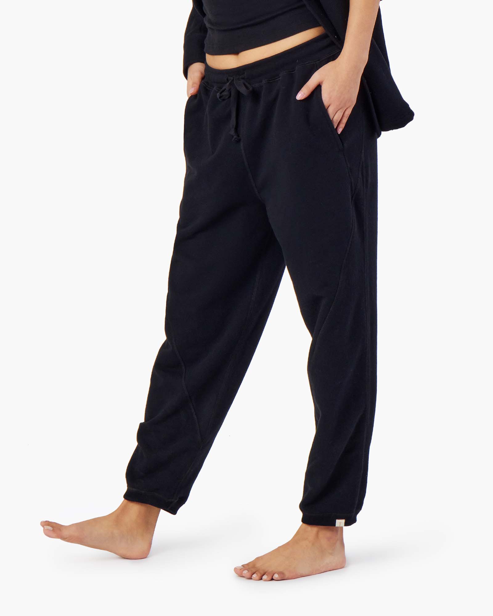 Black Women's TKEES Panelled Jogger | EGVRCY248