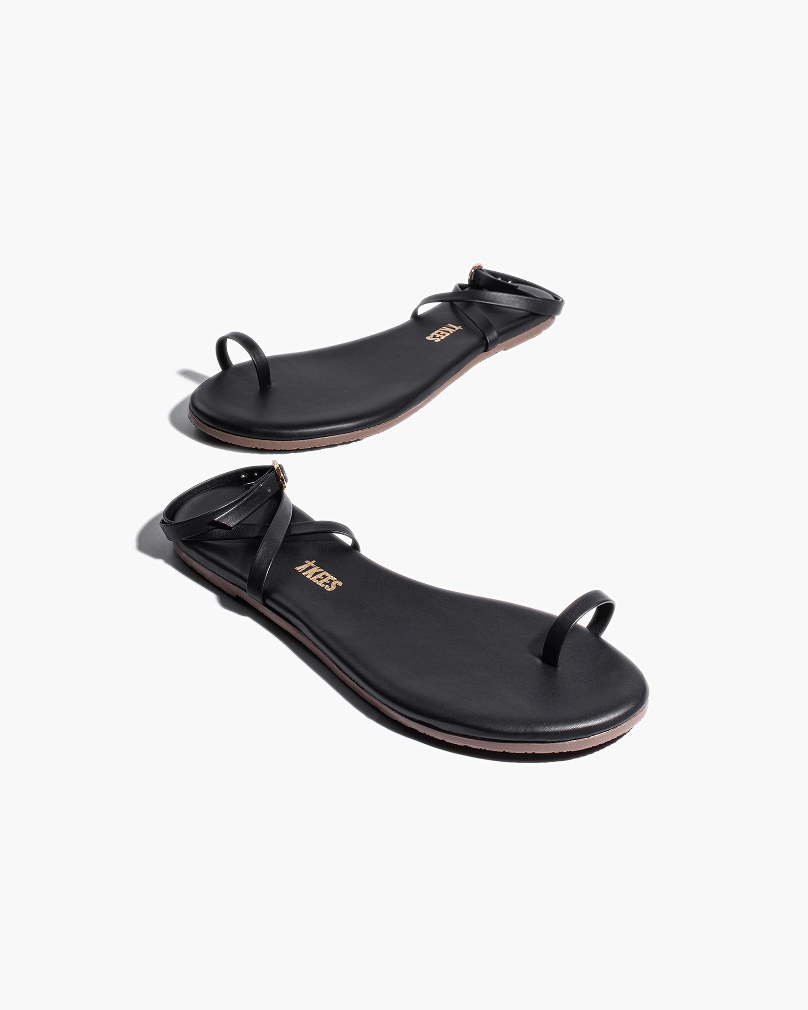 Black Women's TKEES Phoebe Sandals | UJXEFG831