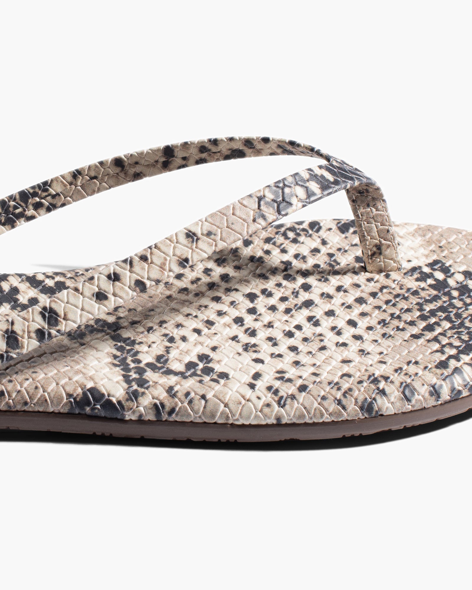 Brown Snake Women's TKEES Lily Vegan Animal Flip Flops | BYWZFD962