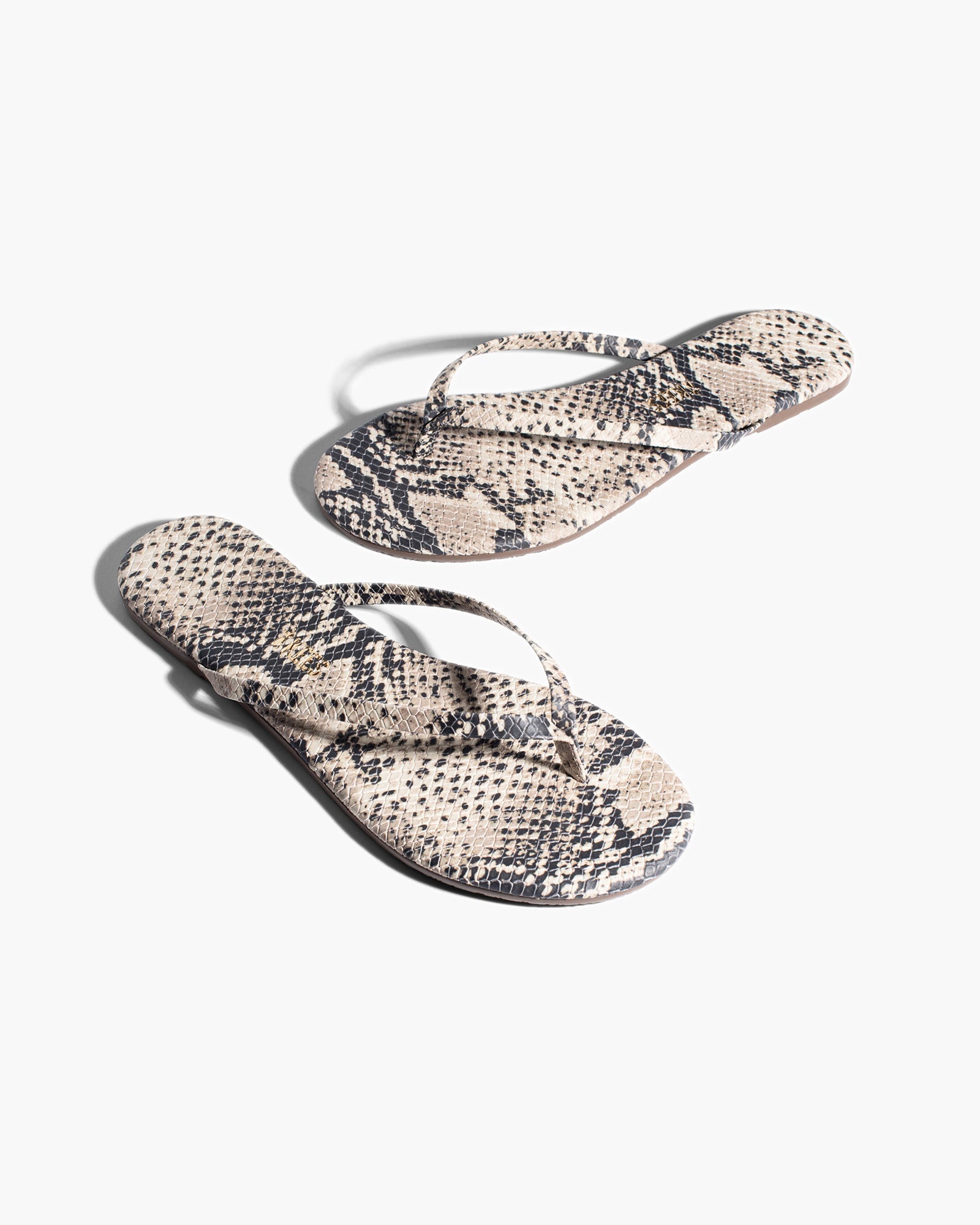 Brown Snake Women's TKEES Lily Vegan Animal Flip Flops | BYWZFD962