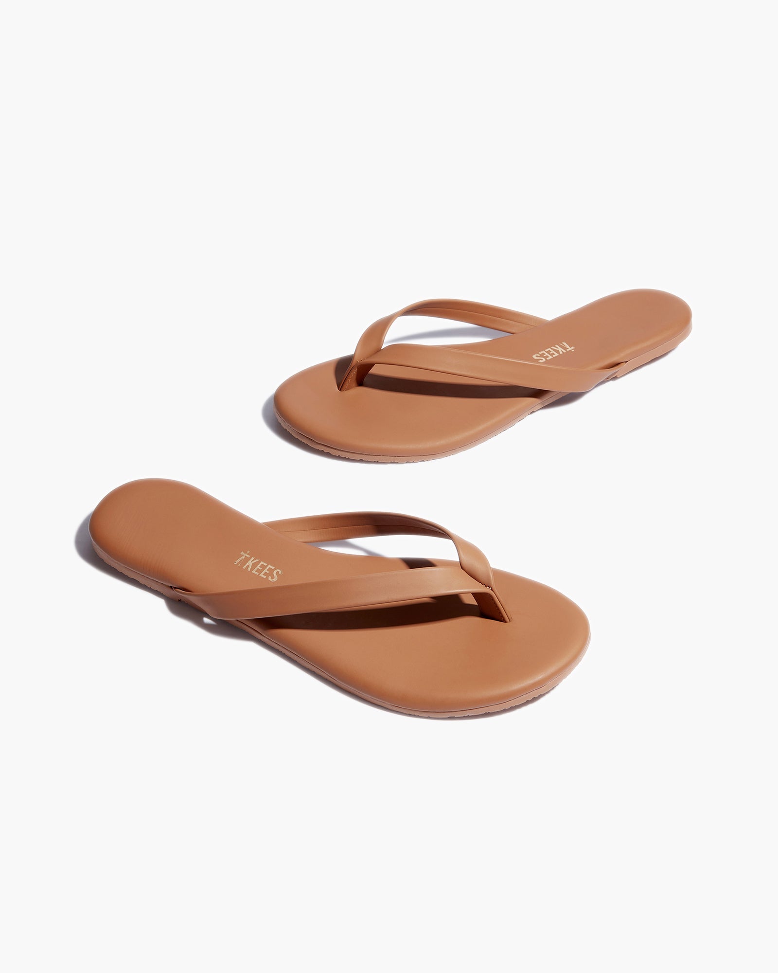 Brown Women's TKEES Boyfriend Vegan Flip Flops | GCFVSI715