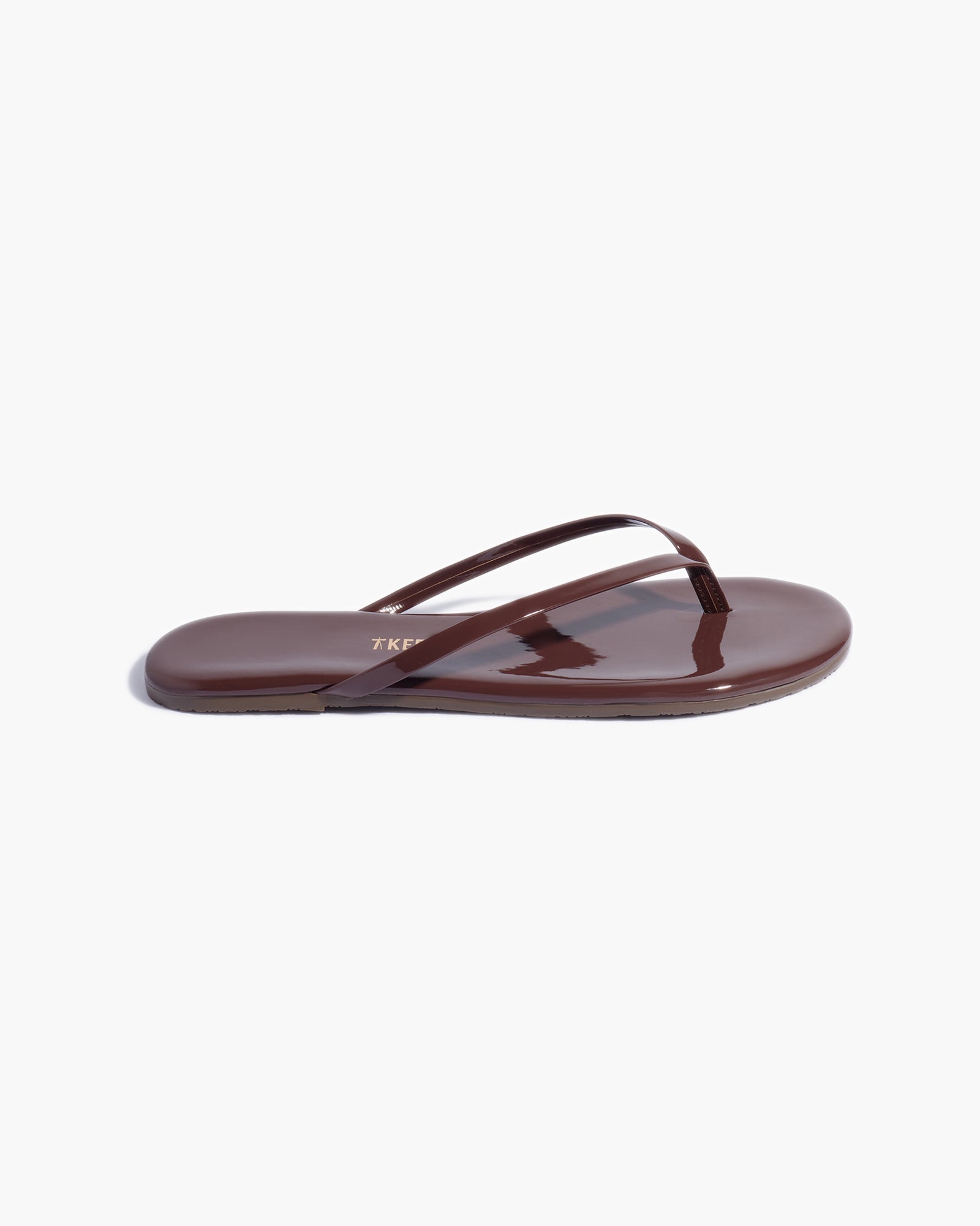 Brown Women's TKEES Lily Glosses Flip Flops | SPMETD670