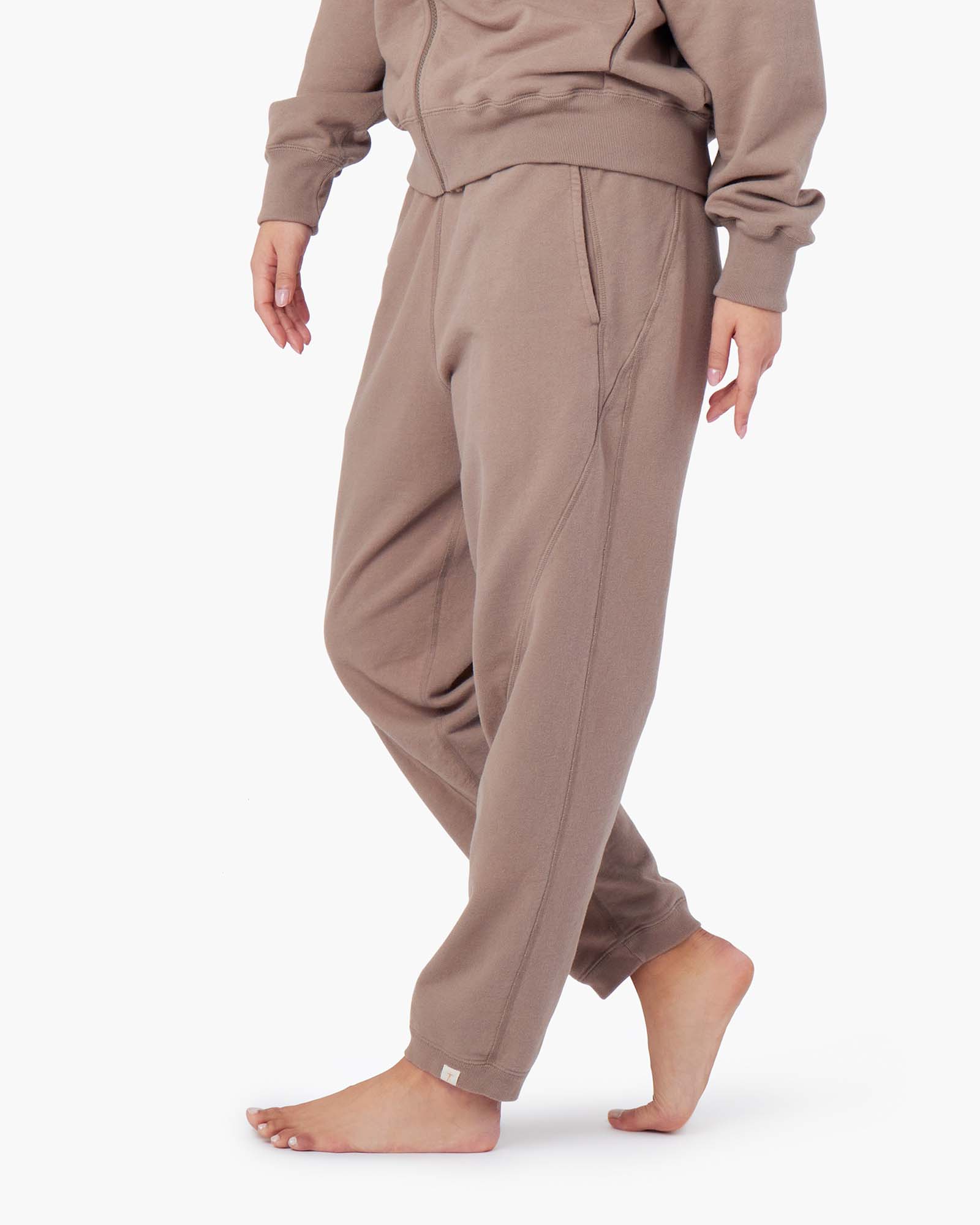 Brown Women's TKEES Panelled Jogger | BMKJSN971