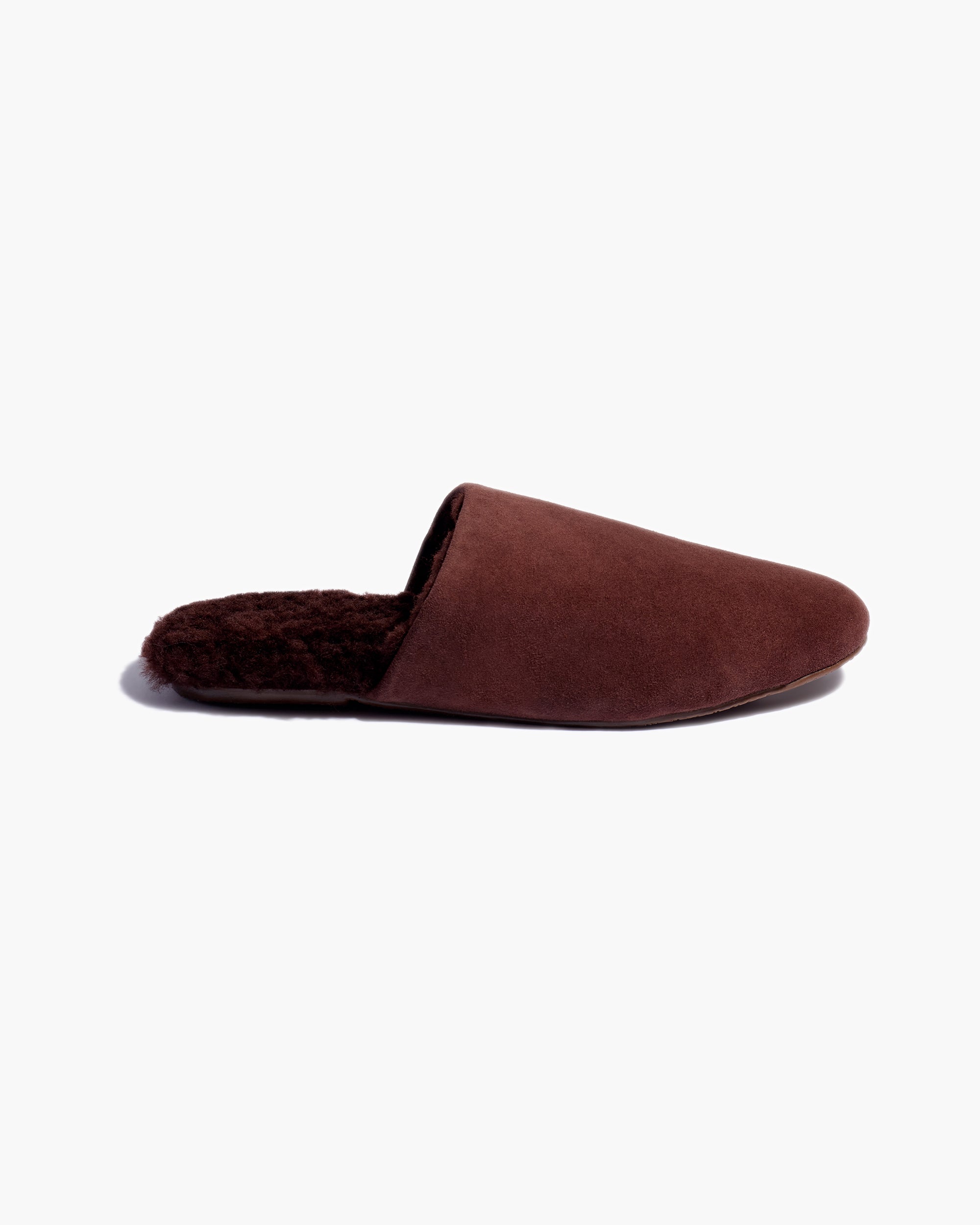 Chocolate Women's TKEES Ines Shearling Slides | EMYKWP487