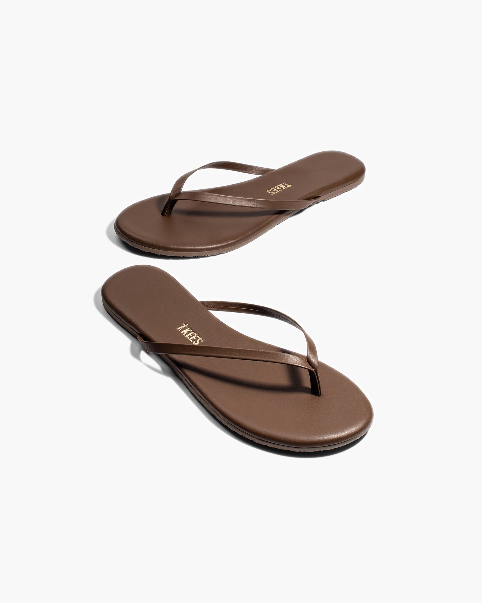 Coffee Women's TKEES Lily Liners Flip Flops | ERSMGX537