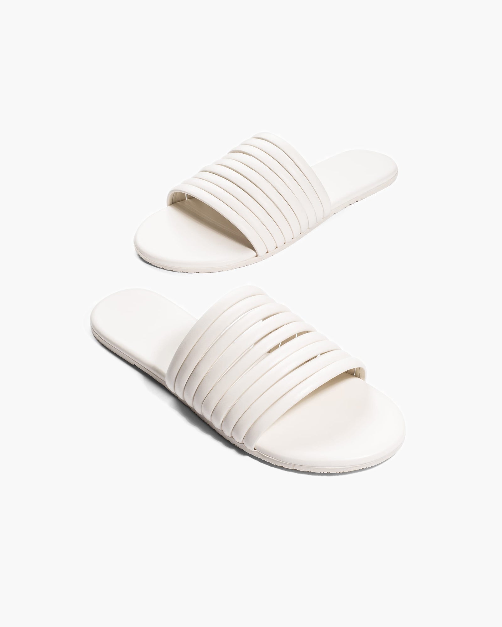 Cream Women's TKEES Caro Slides | IEACBR195