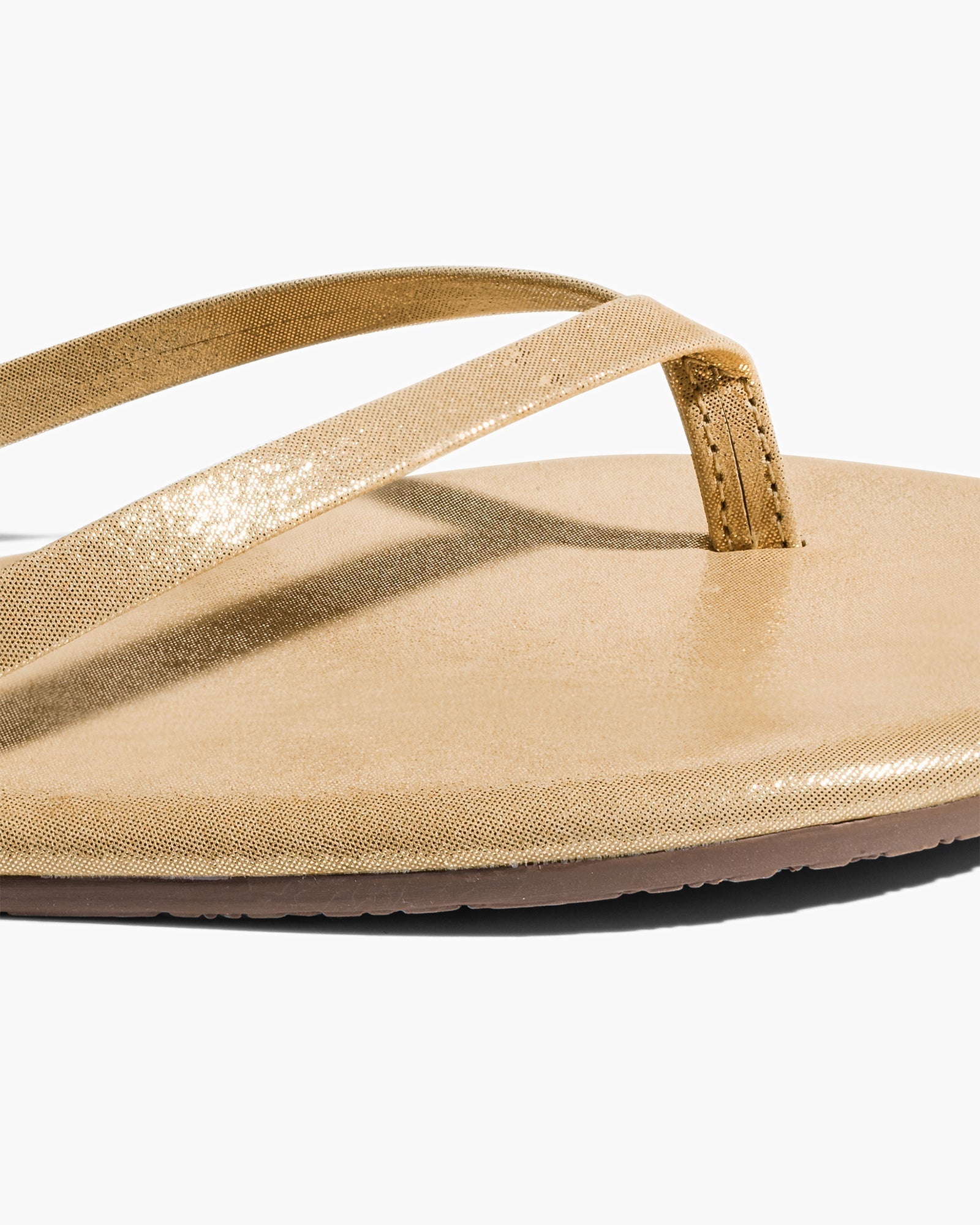 Gold Women's TKEES Lily Glitters Flip Flops | KXVLQB460