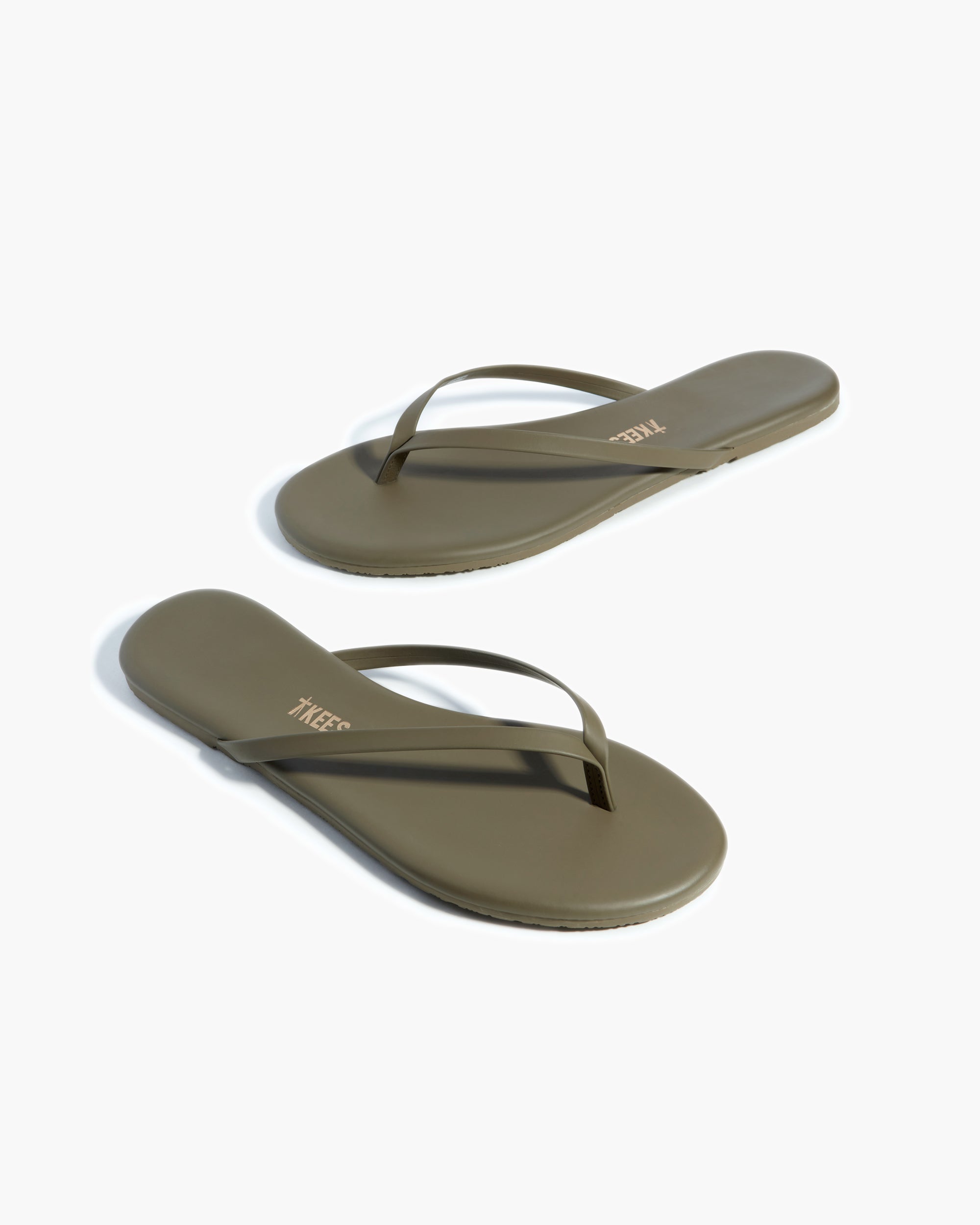 Green Women's TKEES Lily Vegan Flip Flops | LEGBNA269