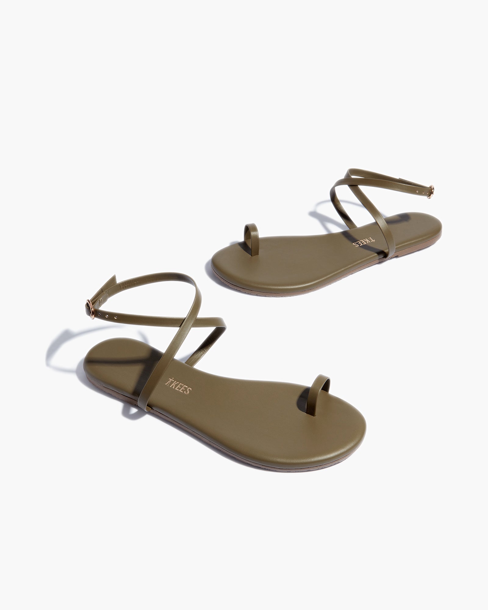 Green Women's TKEES Phoebe Sandals | GJICNY521