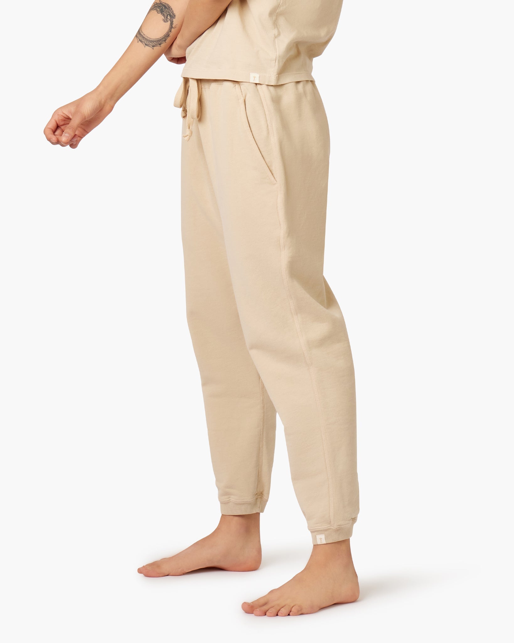 Khaki Women's TKEES Core Jogger | YJBSUX320