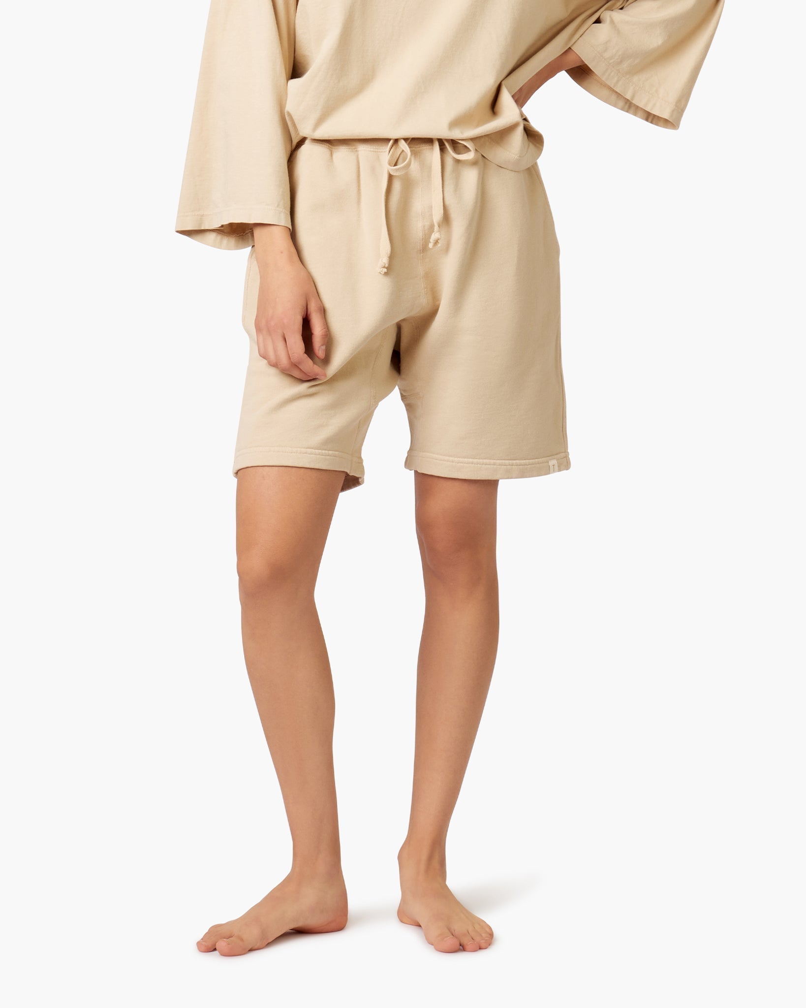 Khaki Women's TKEES Core Shorts | WKIUMC902