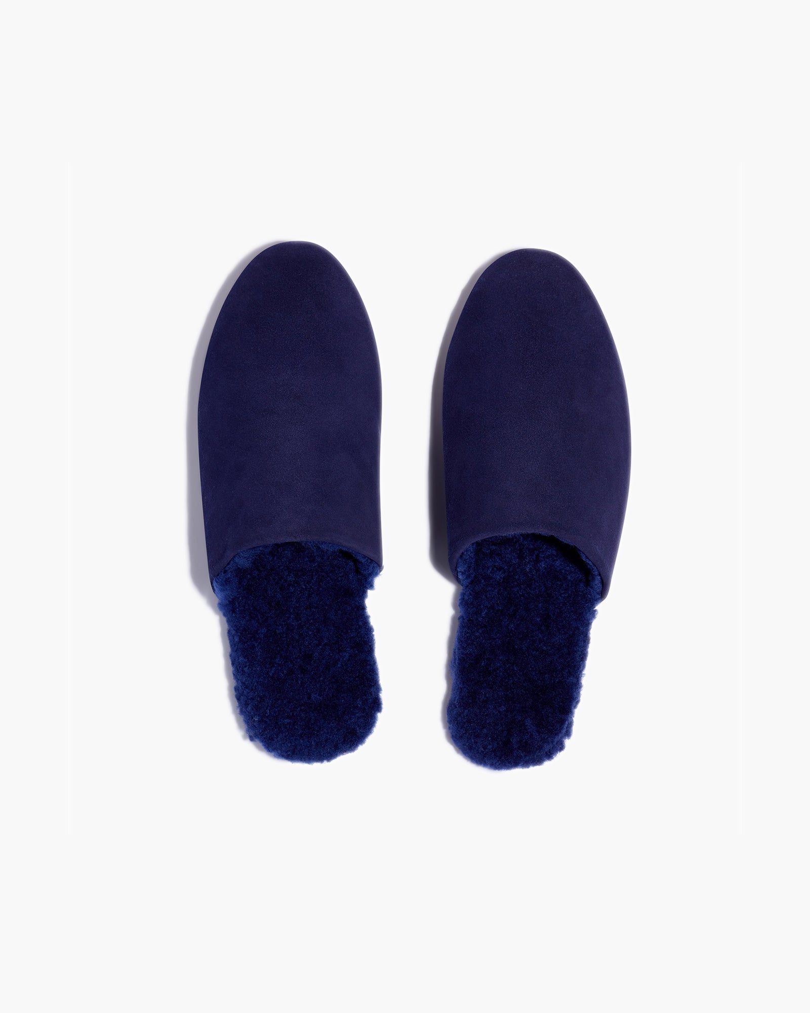 Navy Women\'s TKEES Ines Shearling Slides | HKWNAB653