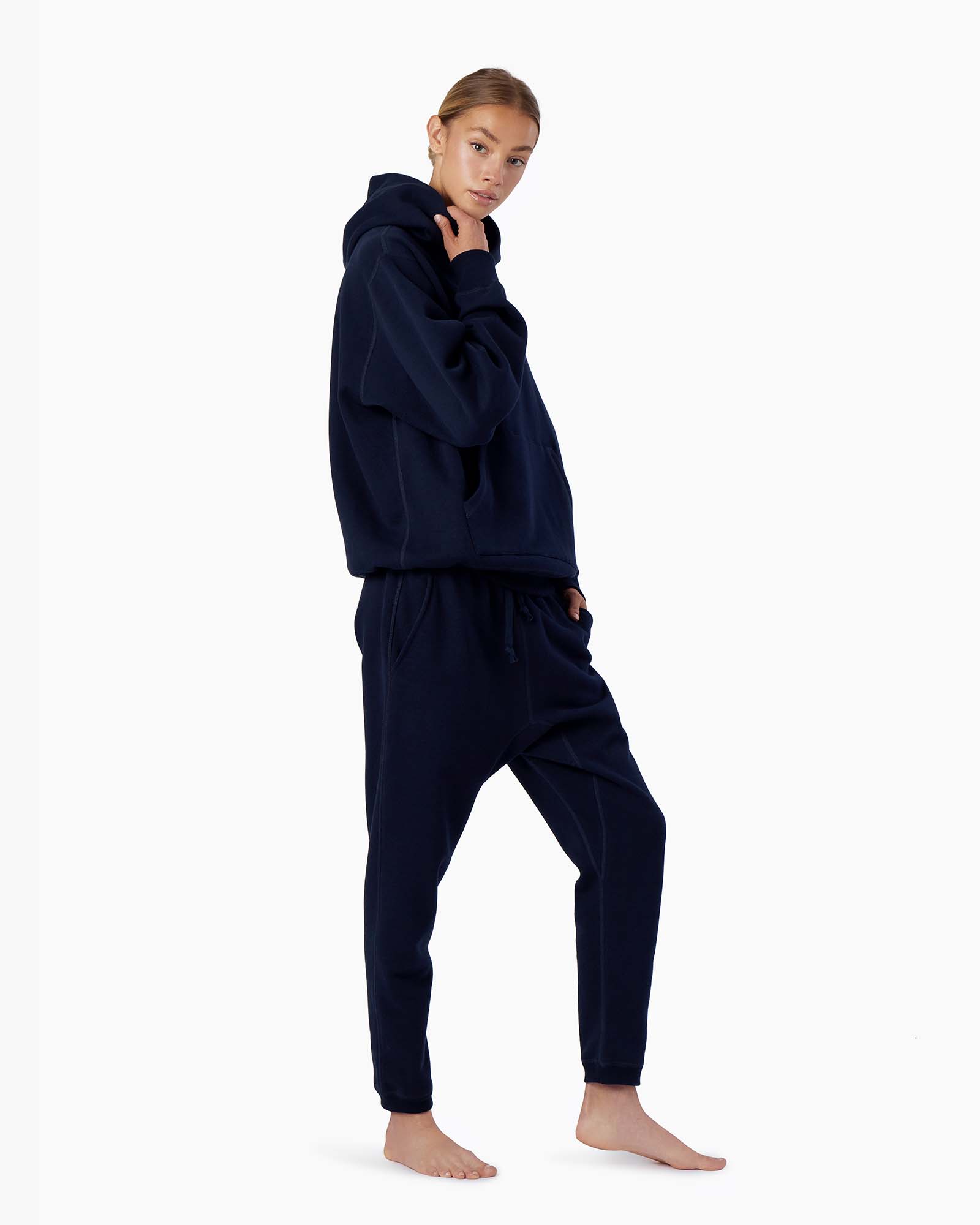 Navy Women's TKEES Warm Core Jogger | FEIAQH014