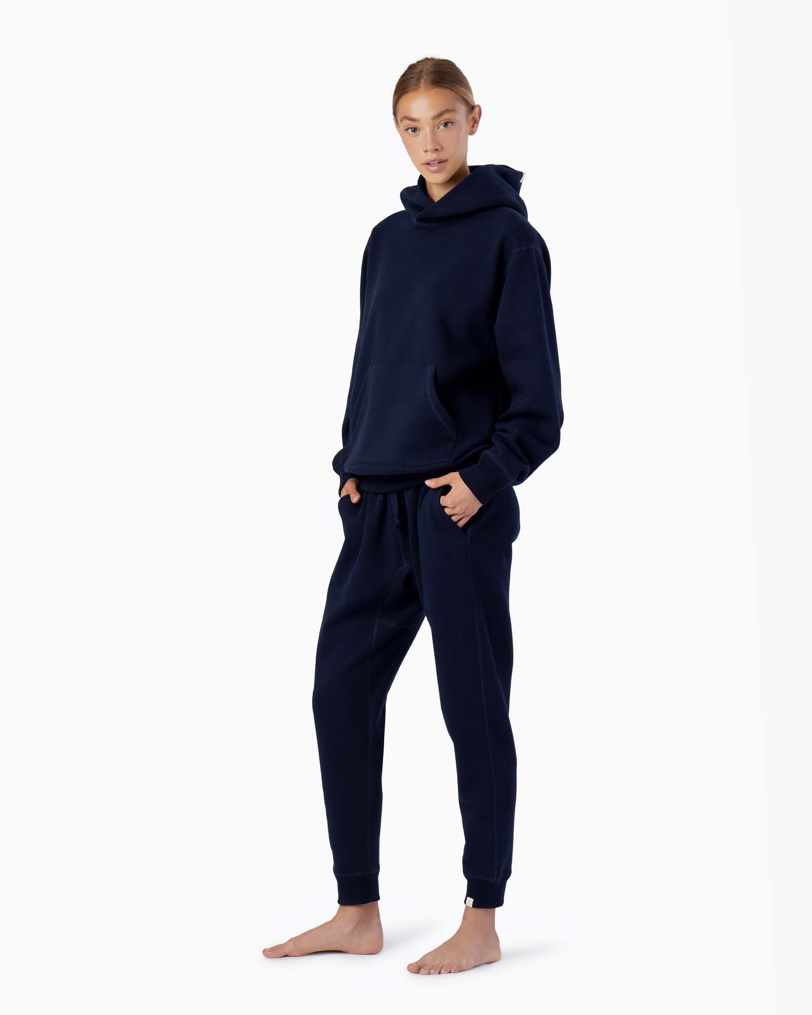 Navy Women's TKEES Warm Core Sport Jogger | HOIBWN536