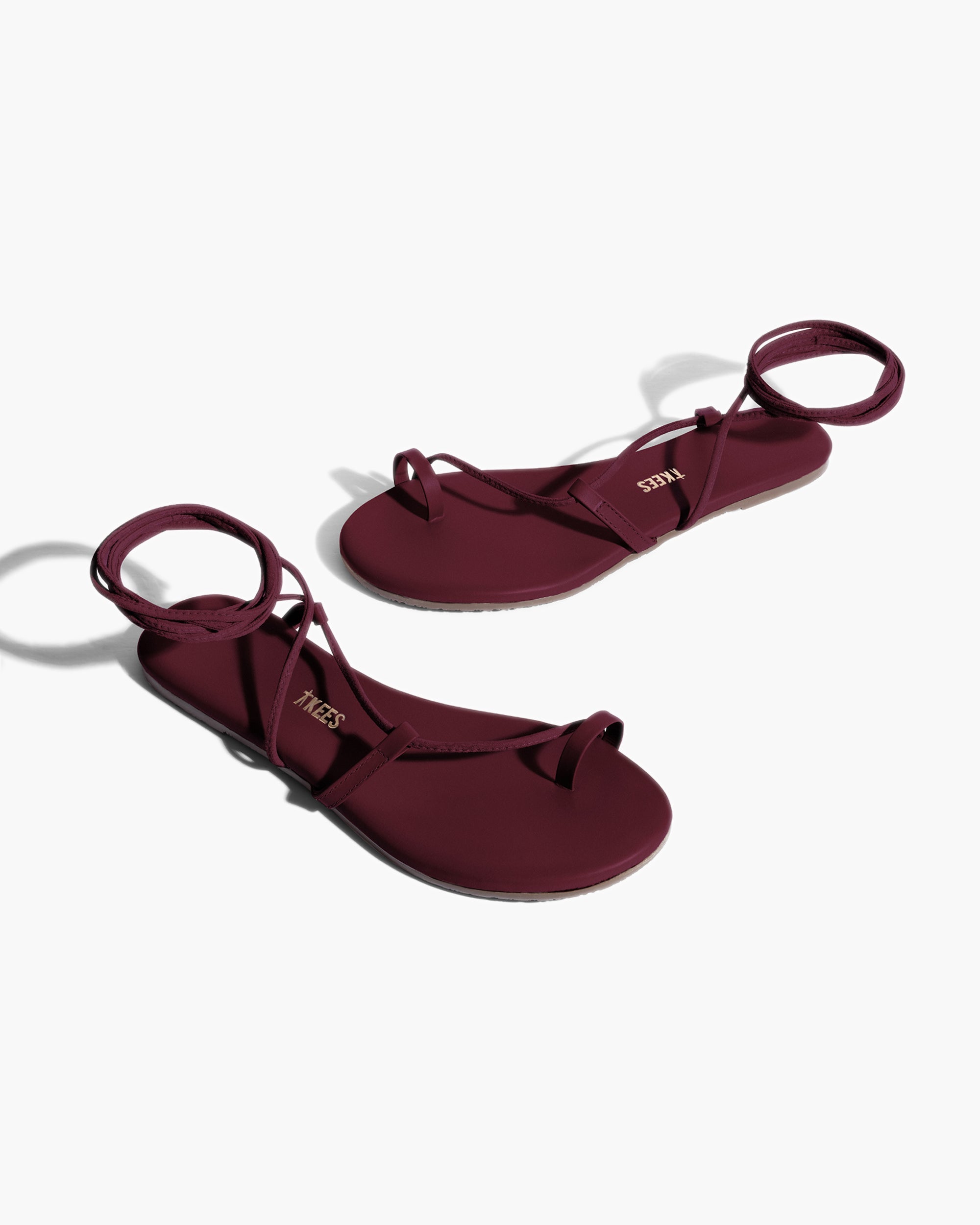 Red Women's TKEES Jo Sandals | NEZGDQ032