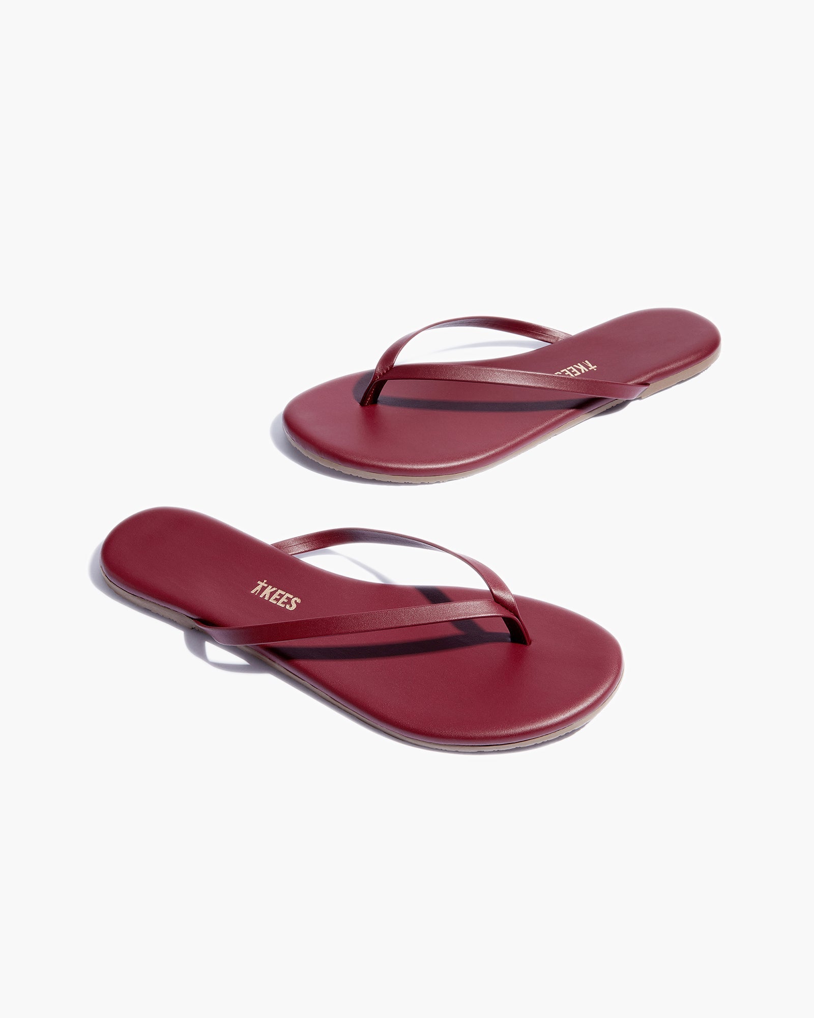 Red Women's TKEES Lily Liners Flip Flops | ZJNHUG793