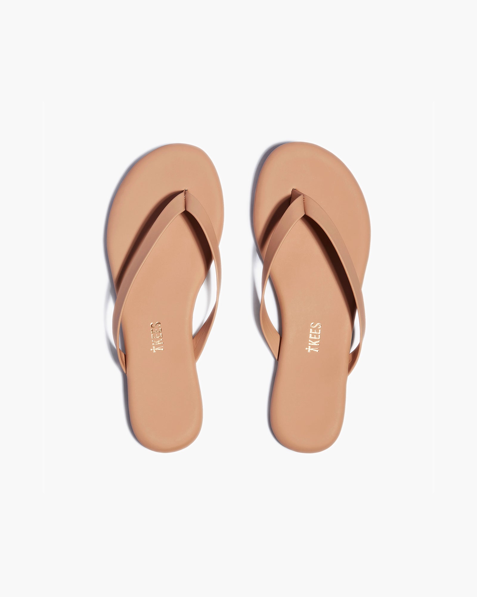 Rose Gold Women\'s TKEES Boyfriend Vegan Flip Flops | LVWUJB657