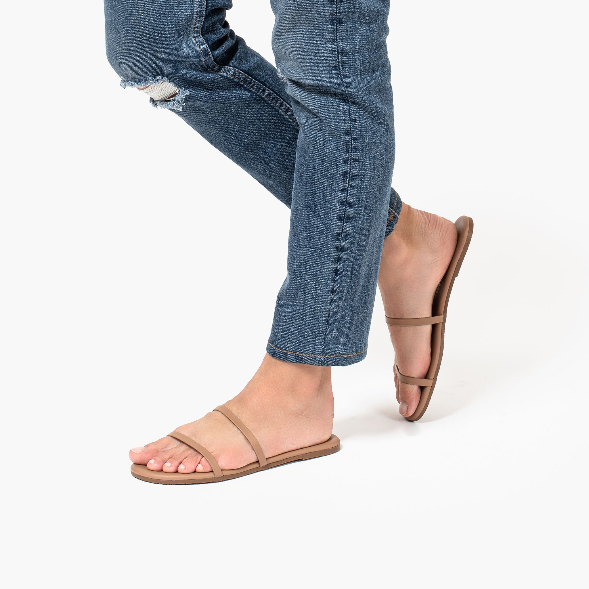 Rose Gold Women's TKEES Gemma Sandals | RTNOKS160