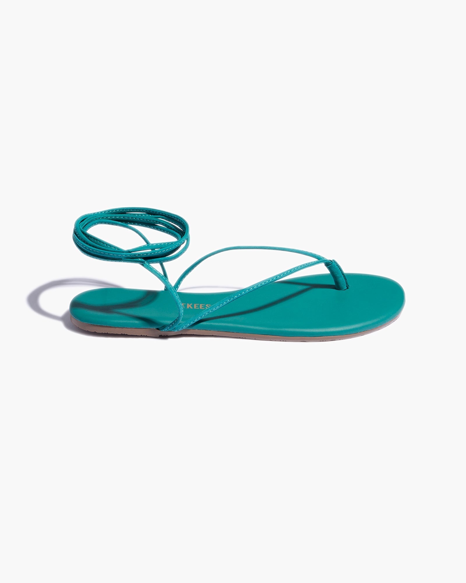 Turquoise Women's TKEES Lilu Pigments Sandals | VPSXBW316