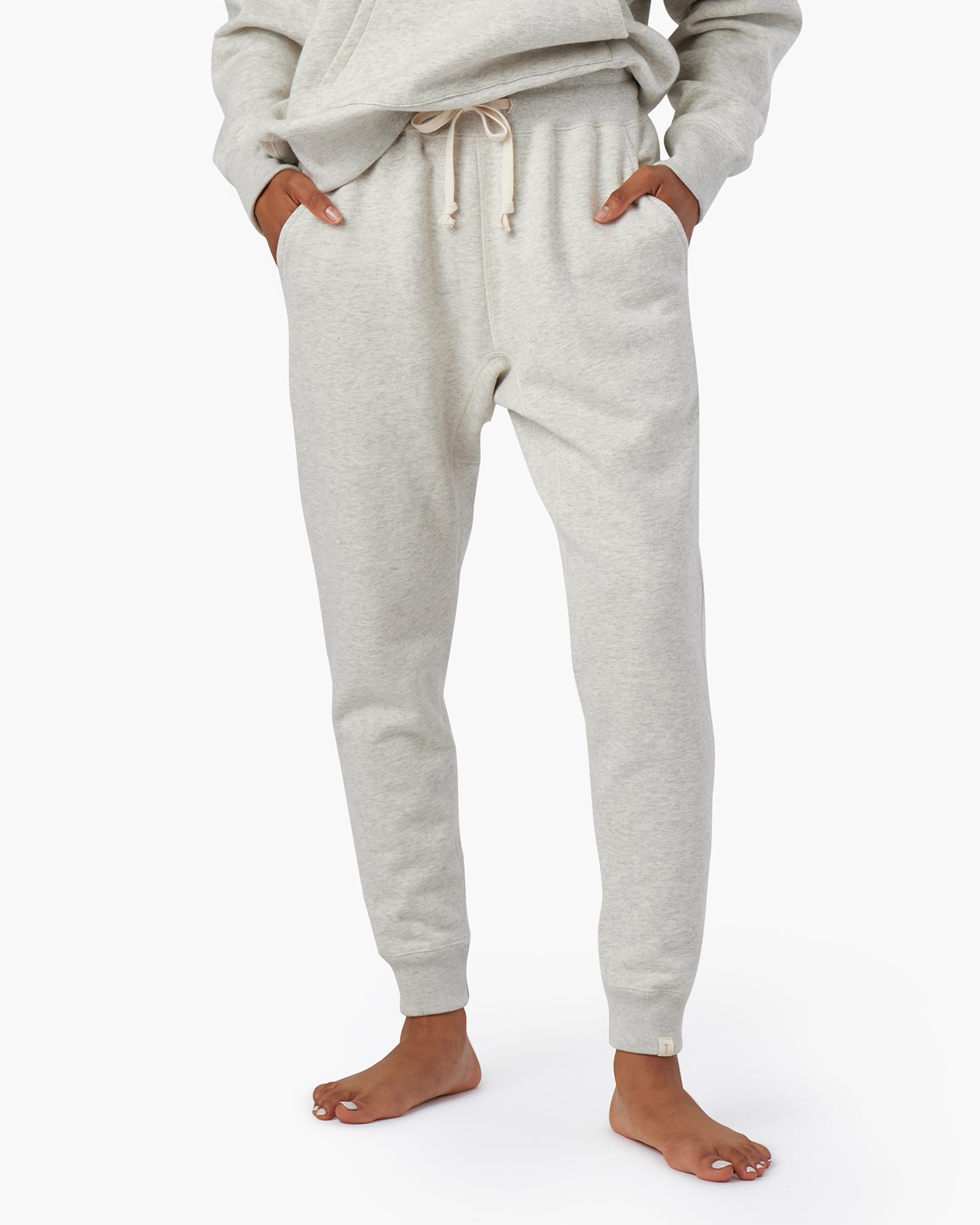 White Women's TKEES Warm Core Sport Jogger | WYMQHE901