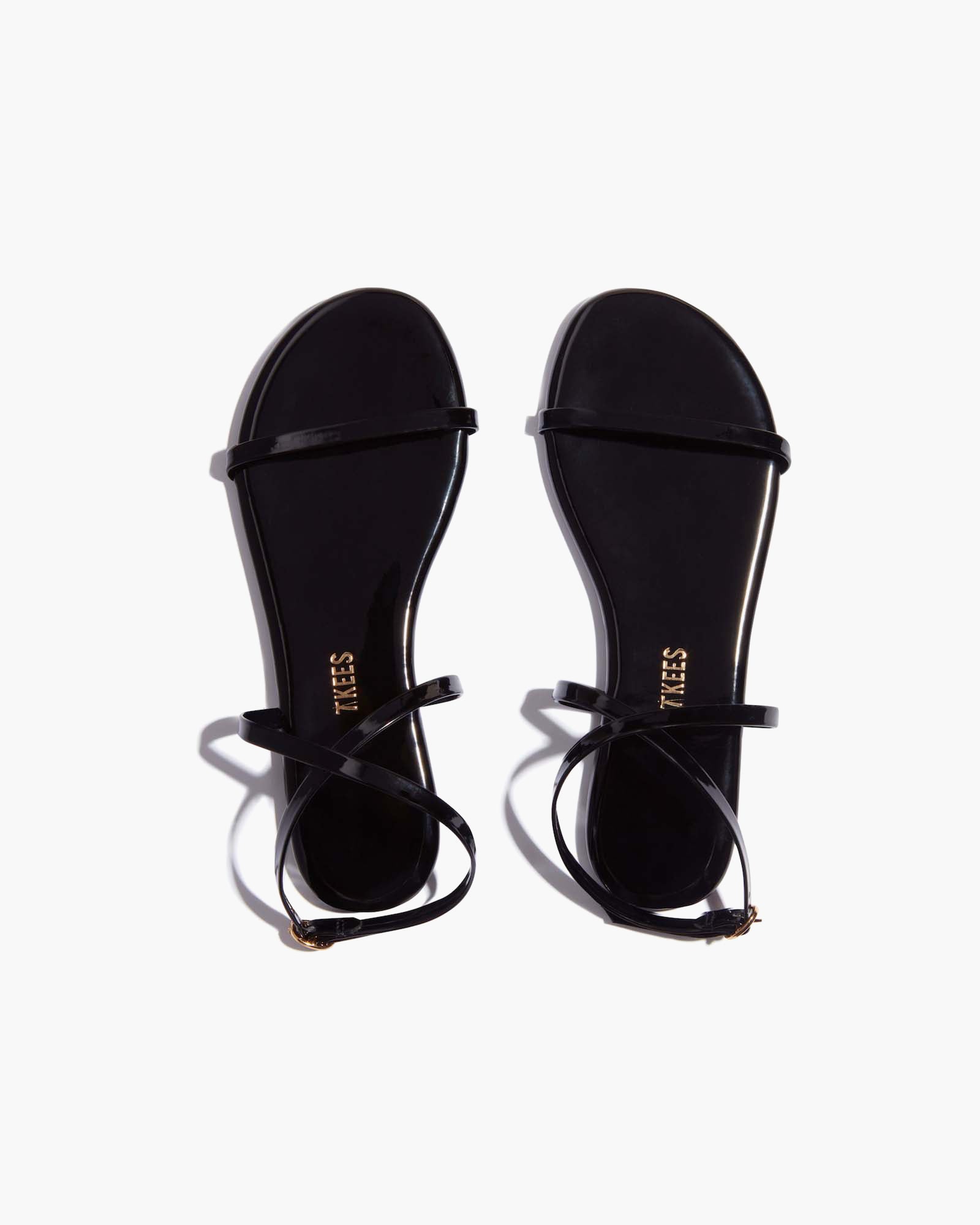 Black Women's TKEES MJ Glosses Sandals | AIWXKT839