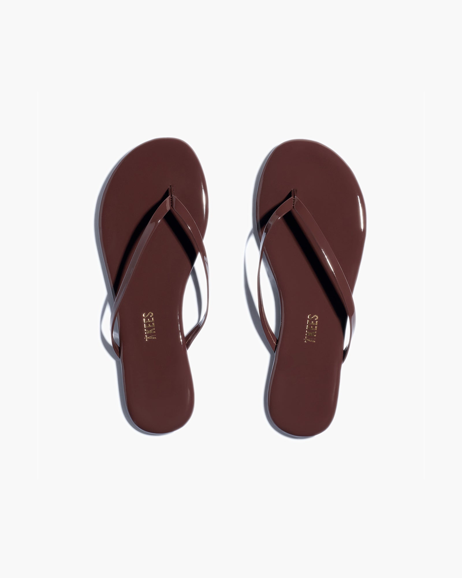 Brown Women's TKEES Lily Glosses Flip Flops | SPMETD670