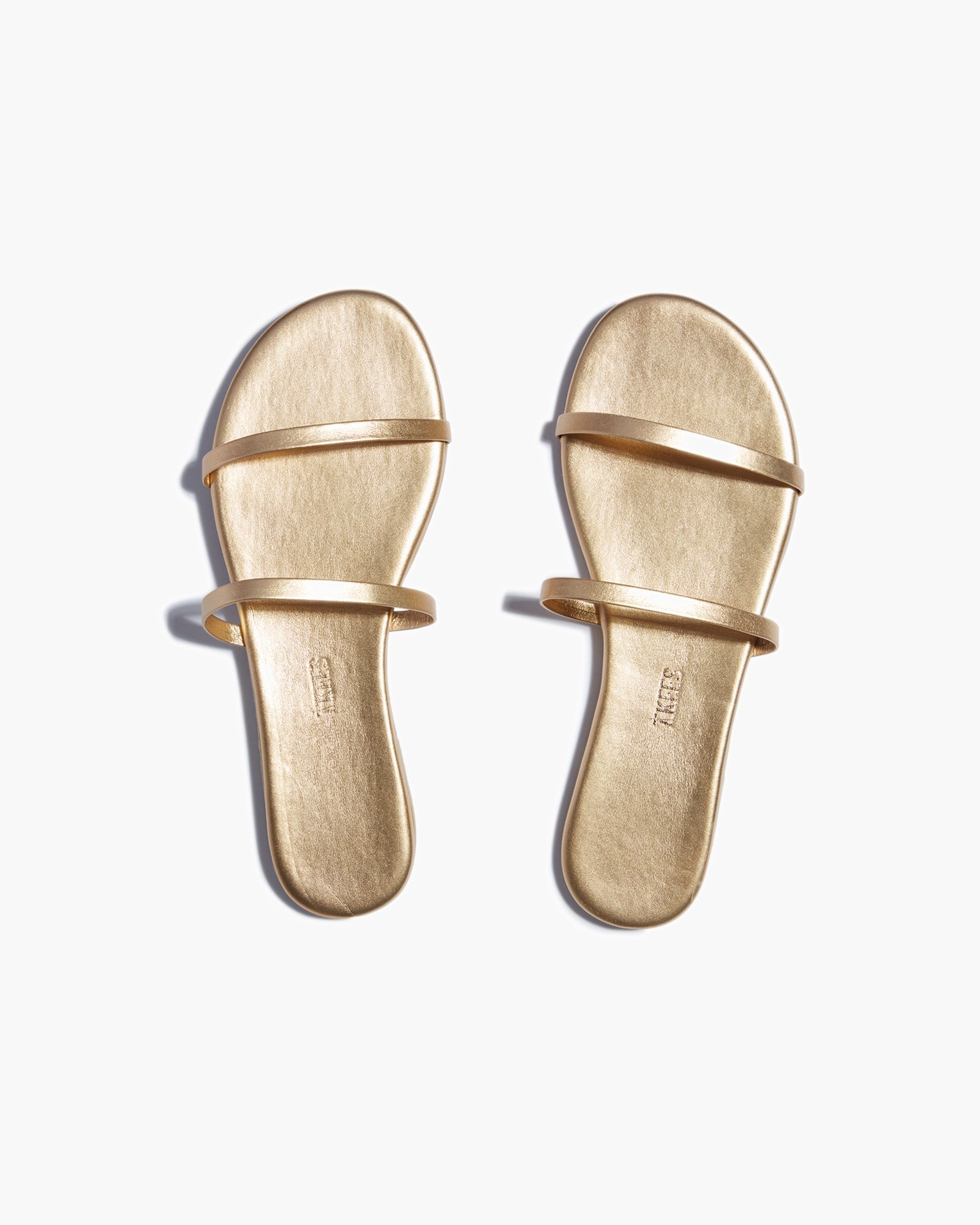 Gold Women's TKEES Gemma Metallics Sandals | ISCKAQ680