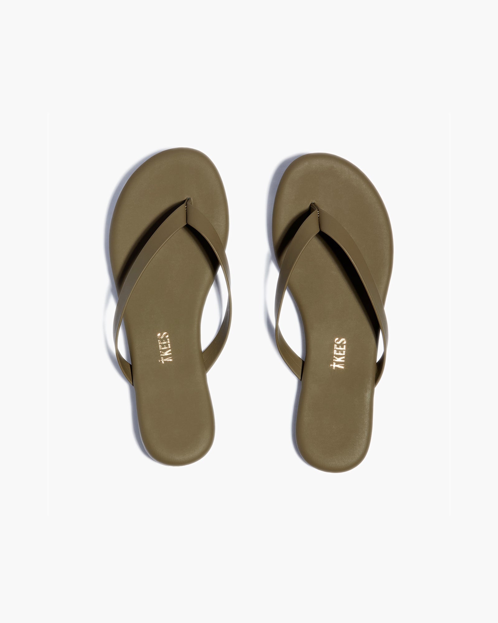 Green Women's TKEES Boyfriend Vegan Flip Flops | ZTEDLN546