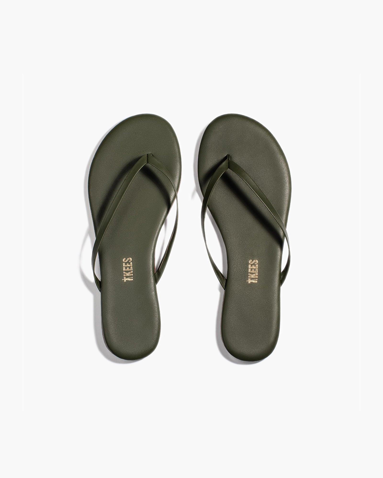 Green Women's TKEES Lily Liners Flip Flops | FOMGYZ062