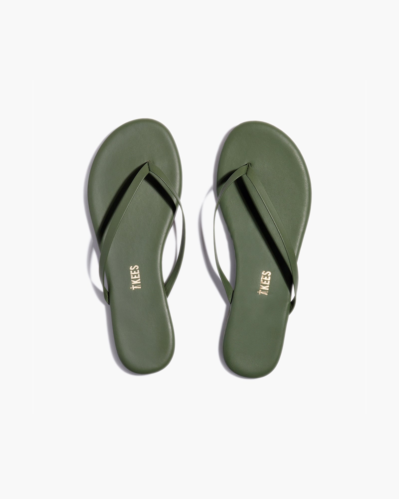 Green Women's TKEES Lily Pigments Flip Flops | HLIGNB985