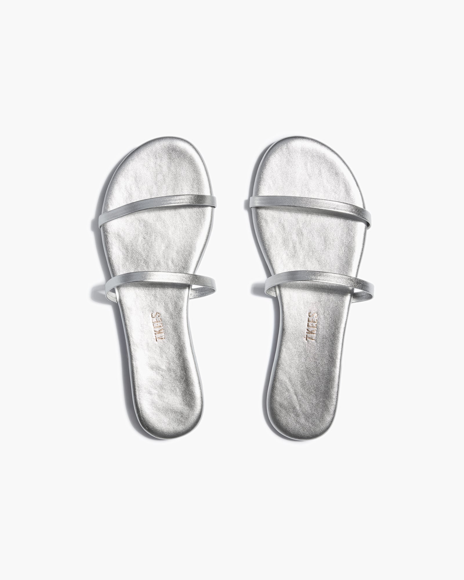 Silver Women's TKEES Gemma Metallics Sandals | UHLDBC708
