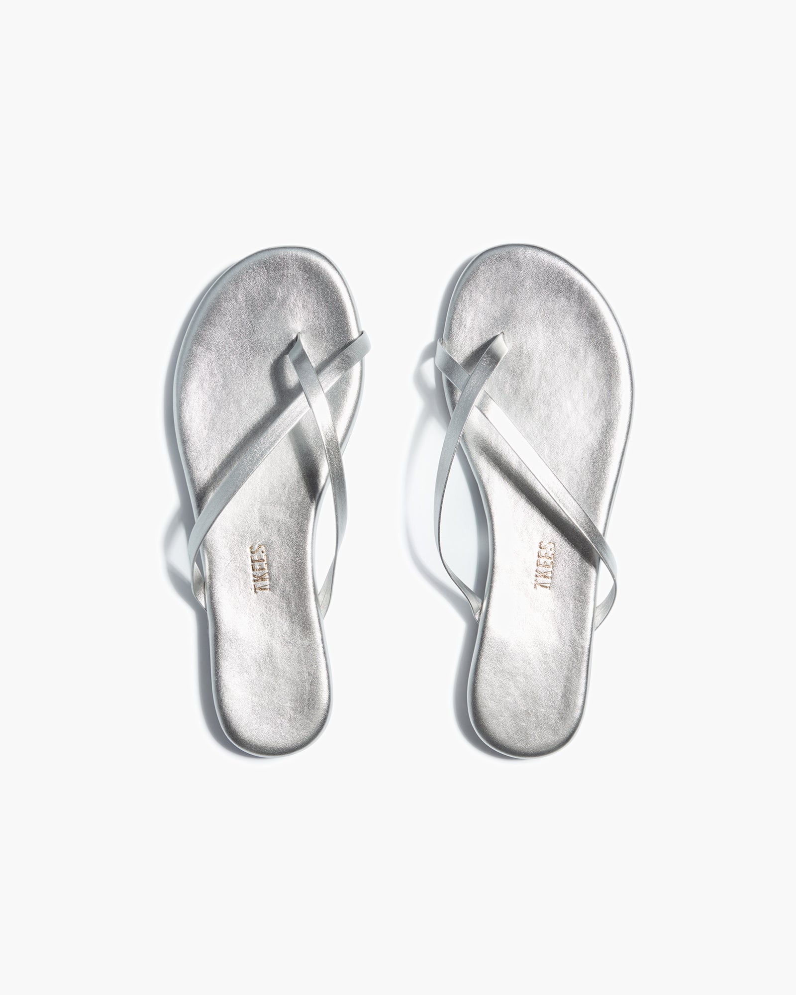 Silver Women's TKEES Riley Metallics Sandals | NJYXCA965