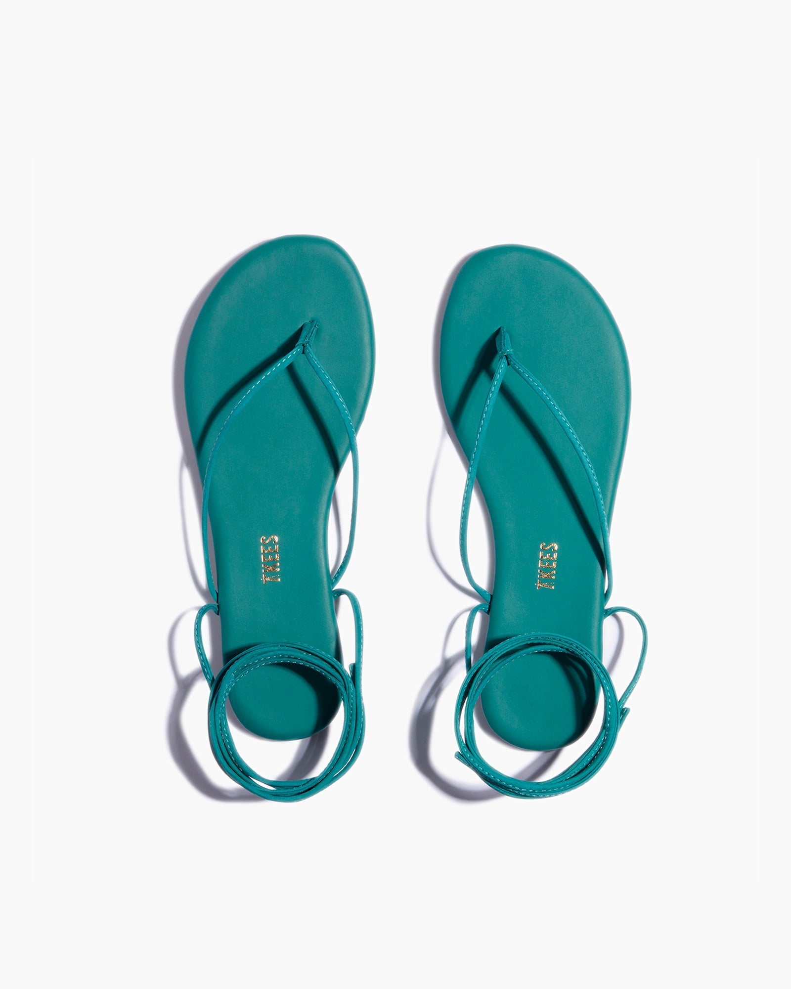 Turquoise Women's TKEES Lilu Pigments Sandals | VPSXBW316