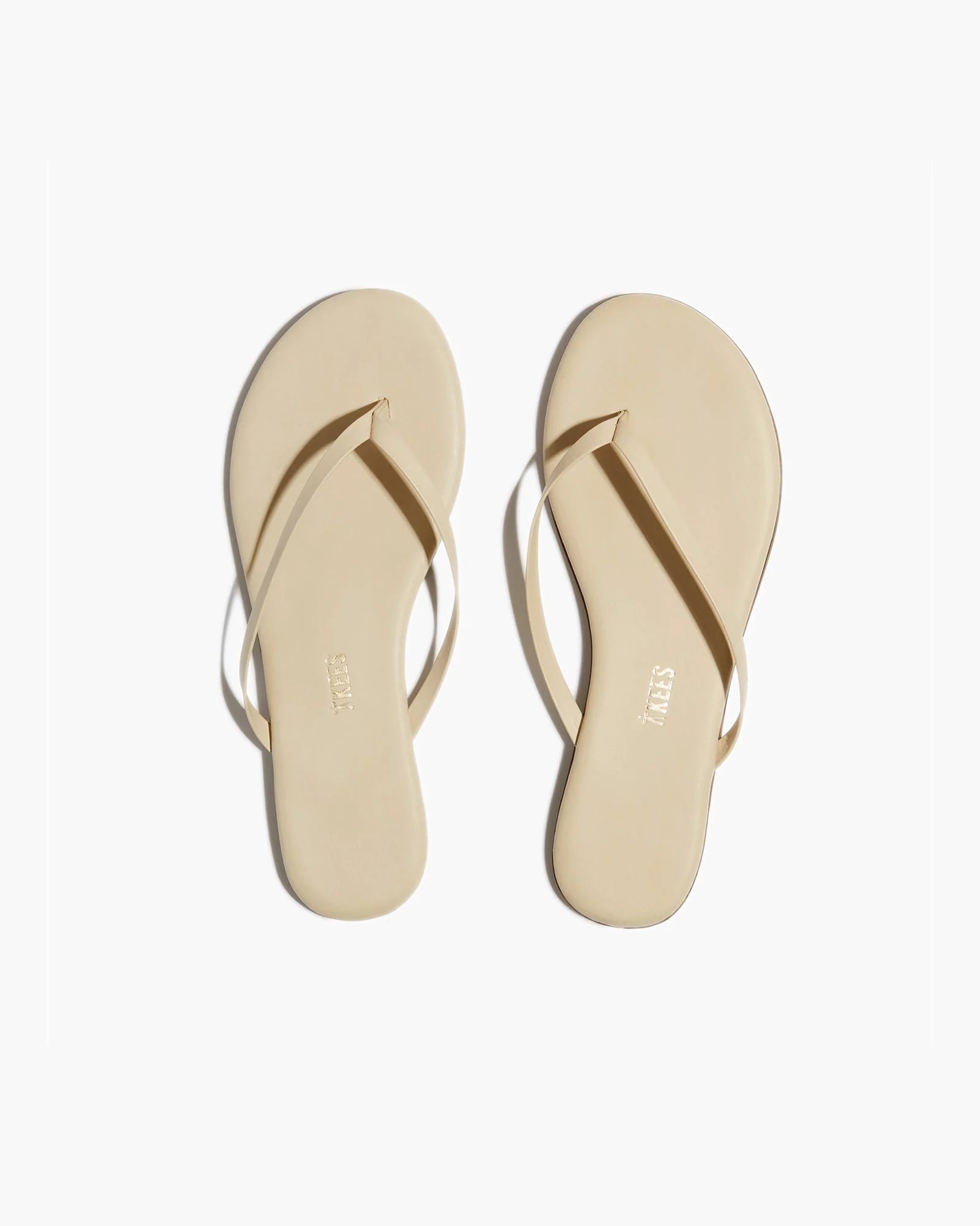 White Women's TKEES Lily Nudes Flip Flops | CBFPAJ031