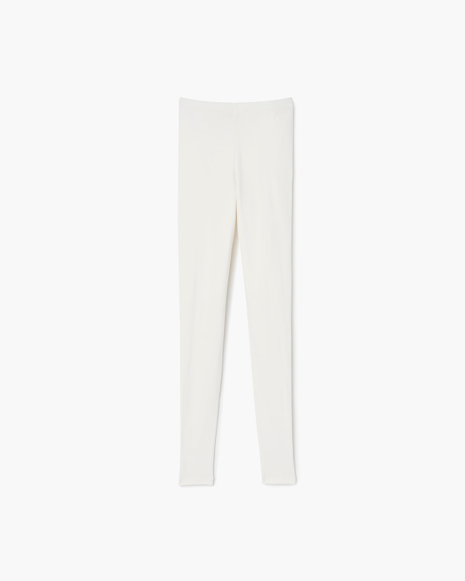 White Women's TKEES Super Rib Leggings | IGHWUZ468